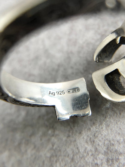 GUCCI Interlocking SILVER925  Ring Silver Vintage 7rftsk