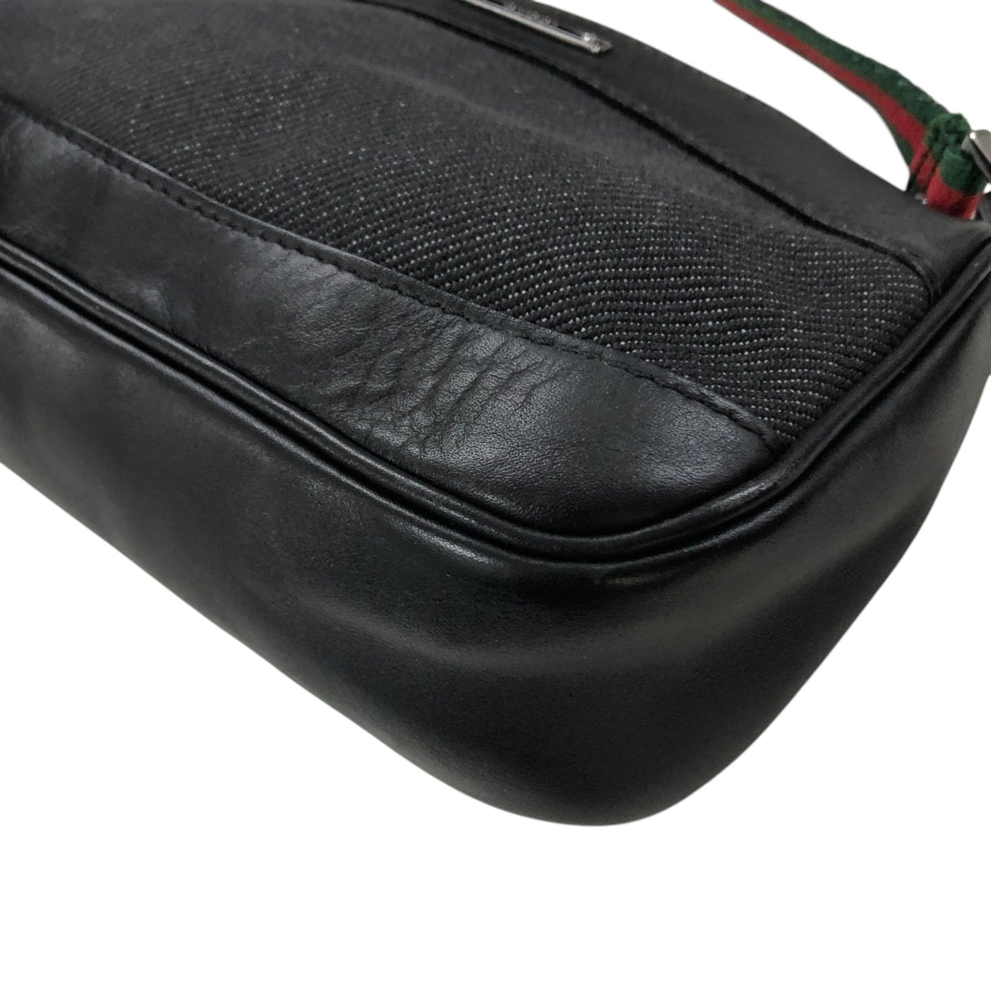 GUCCI Sherry Line Handbag Black Vintage zbzjgu