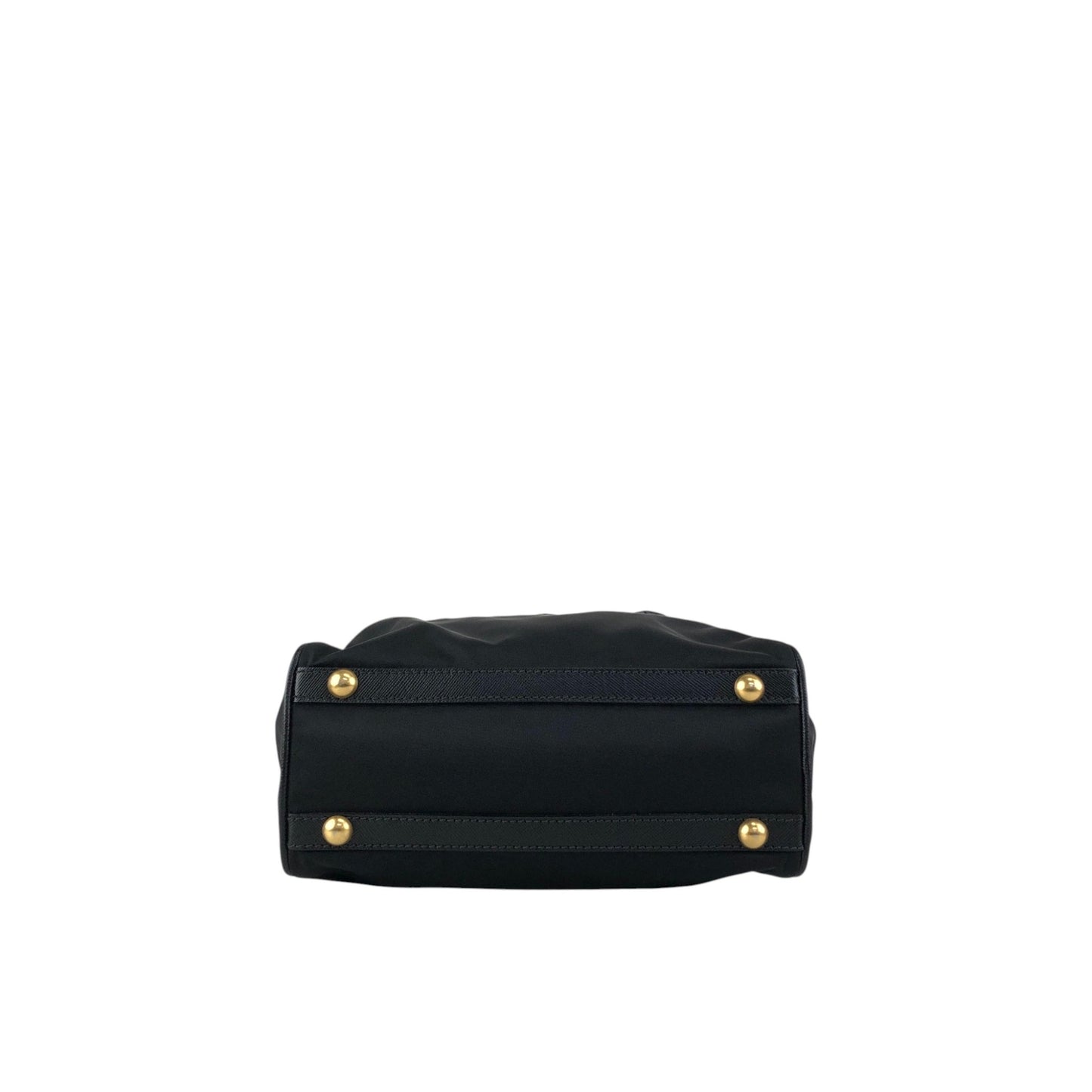PRADA Triangle Logo Two-way Small Boston bag Shoulder bag Black Vintage 8z5ju7
