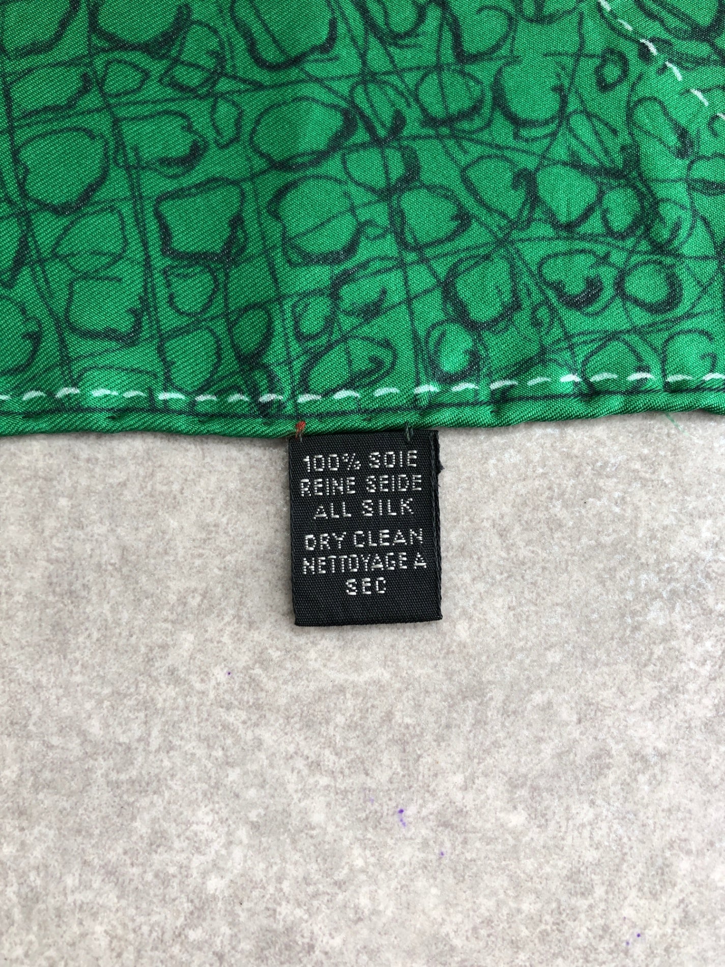 Christian Dior SILK Scarf Green×Red Vintage 8y4rtg