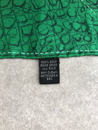 Christian Dior SILK Scarf Green×Red Vintage 8y4rtg