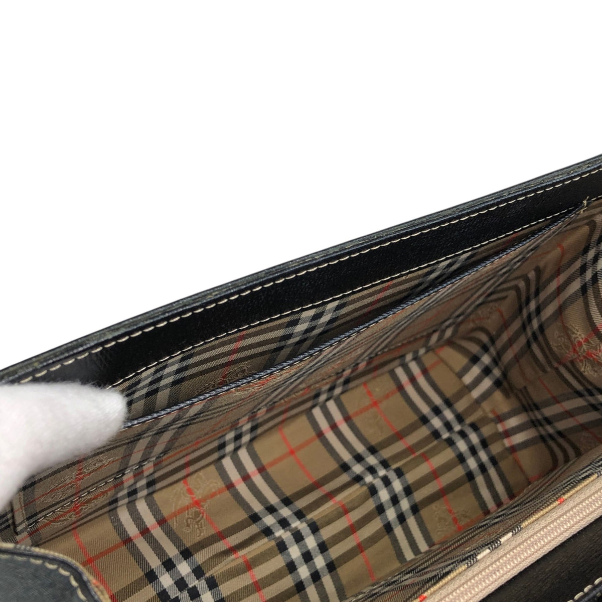 BURBERRY Logo Two-way Handbag Shoulder bag Black Vintage uuyiy5