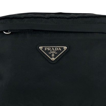 PRADA Tessuto Triangle Logo Sling bag Black V210 Vintage st4ma3