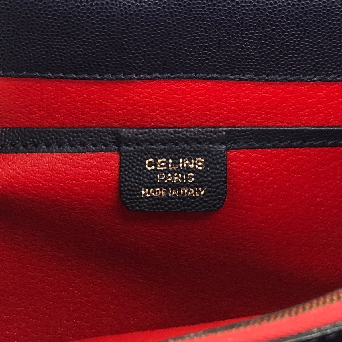 CELINE Gancini Shoulder bag Navy Vintage hf7v5f