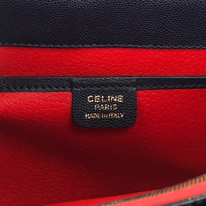 CELINE Gancini Shoulder bag Navy Vintage hf7v5f