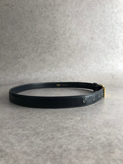 CELINE Horse Carriage Belt Navy Vintage zz8uea