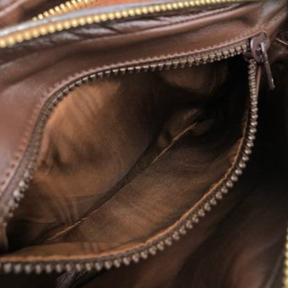 CELINE Gancini Shoulder bag Brown Vintage xdbhnp