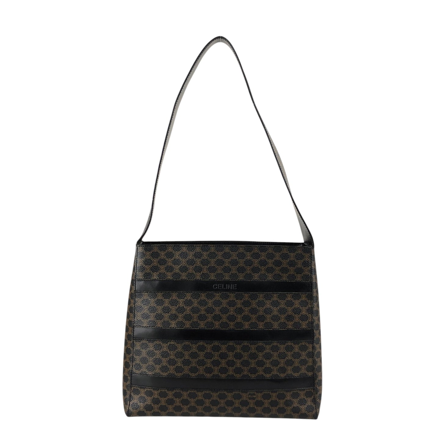 CELINE Macadam Shoulder bag Black Vintage t43kf8