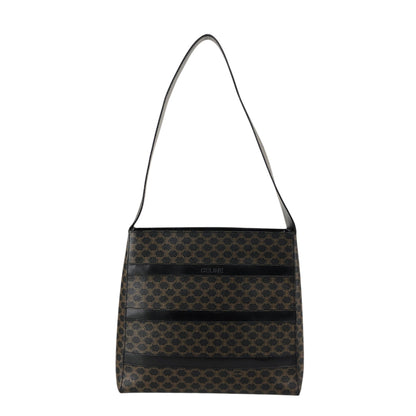 CELINE Macadam Shoulder bag Black Vintage t43kf8