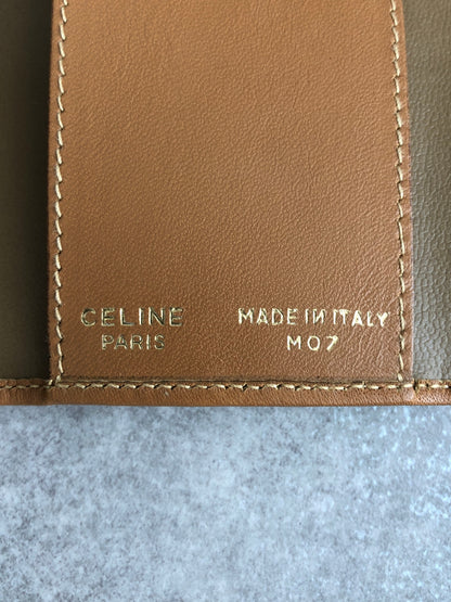 CELINE Macadam Blason Key Case Brown Vintage ugjspr