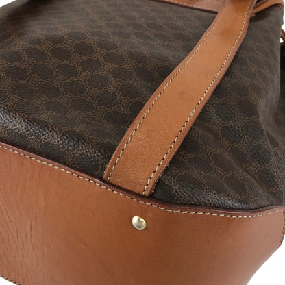 CELINE Macadam Front Buckle Backpack Brown Vintage 22b6rx