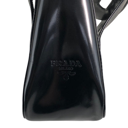 PRADA Logo Handbag Black Vintage 5yawfv