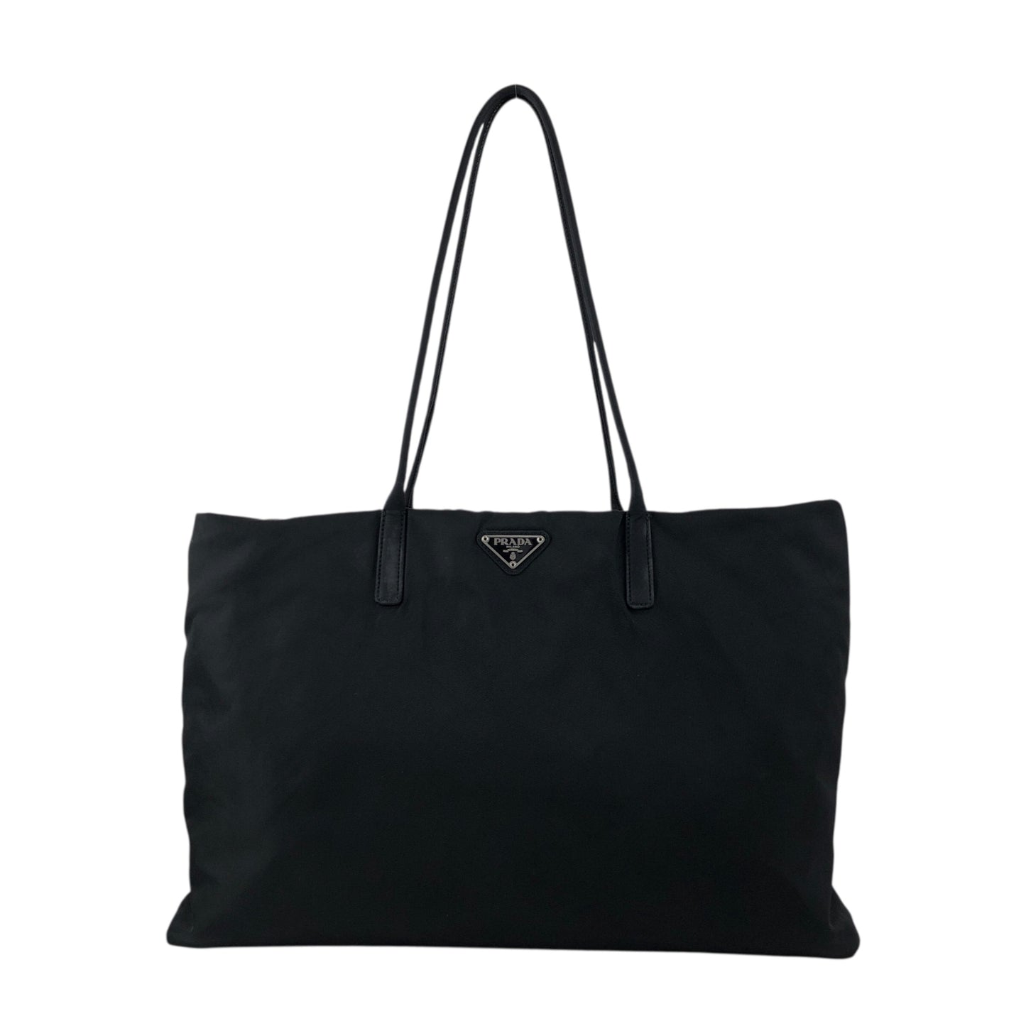 PRADA Tessuto Triangle Logo Totebag Black Vintage a5e385