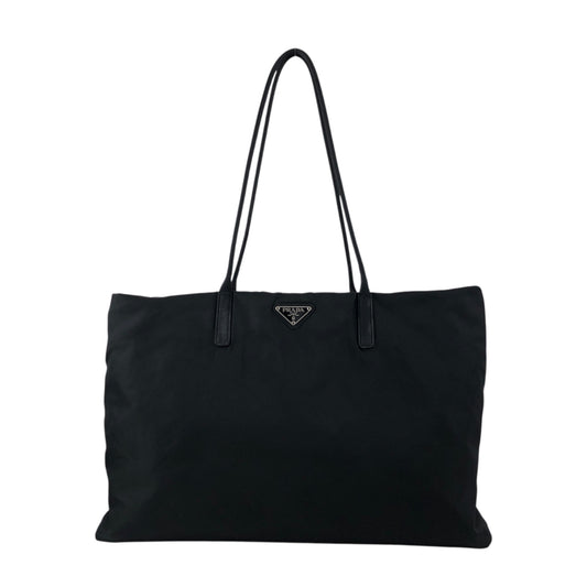PRADA Tessuto Triangle Logo Totebag Black Vintage a5e385