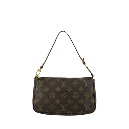 LOUIS VUITTON Monogram Small Handbag Brown M51980 Vintage 3w2pzj
