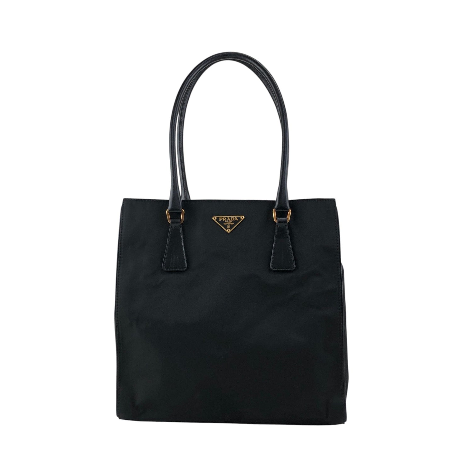 PRADA Tessuto Triangle Logo Totebag Black Vintage xs7v7s