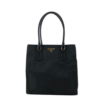 PRADA Tessuto Triangle Logo Totebag Black Vintage xs7v7s