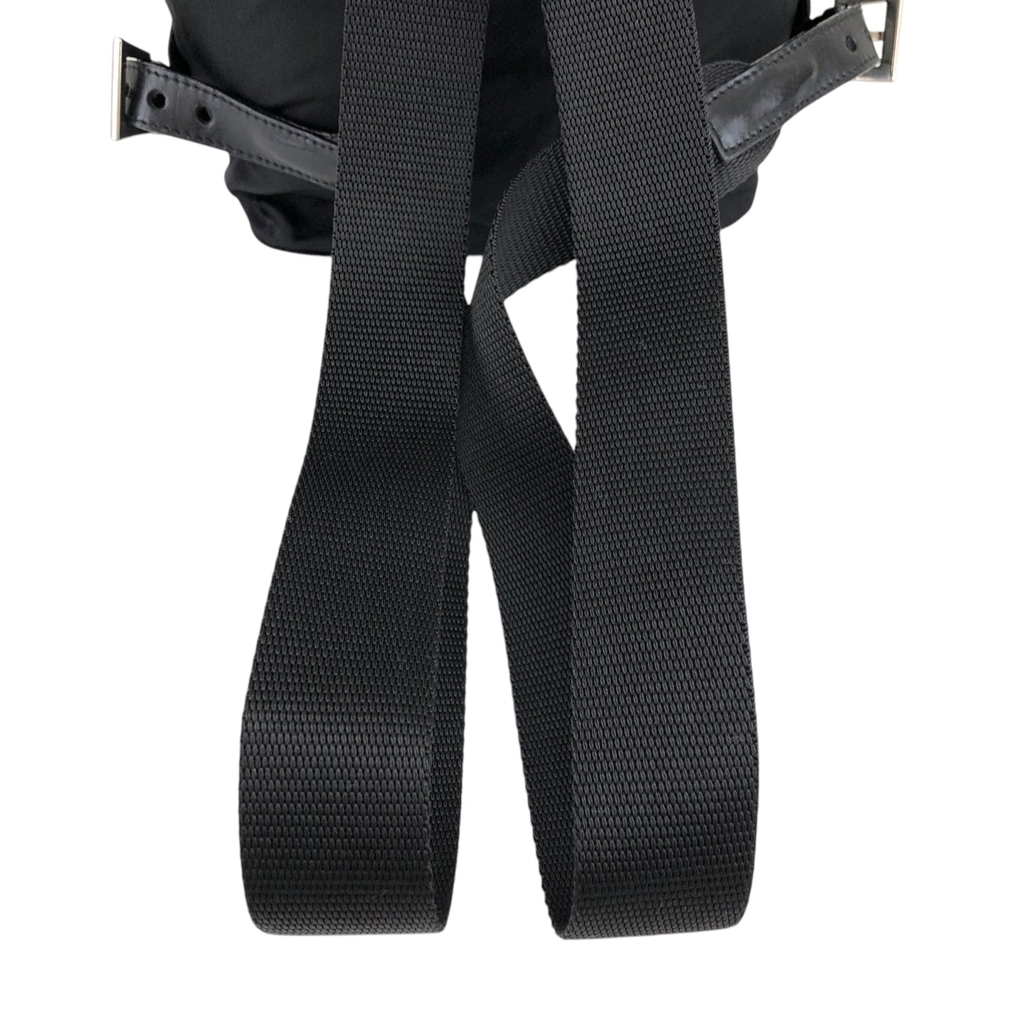 PRADA Triangle Logo Front Pocket Backpack Black Vintage wwwtfy
