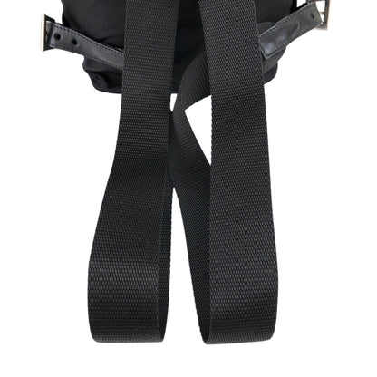 PRADA Triangle Logo Front Pocket Backpack Black Vintage wwwtfy