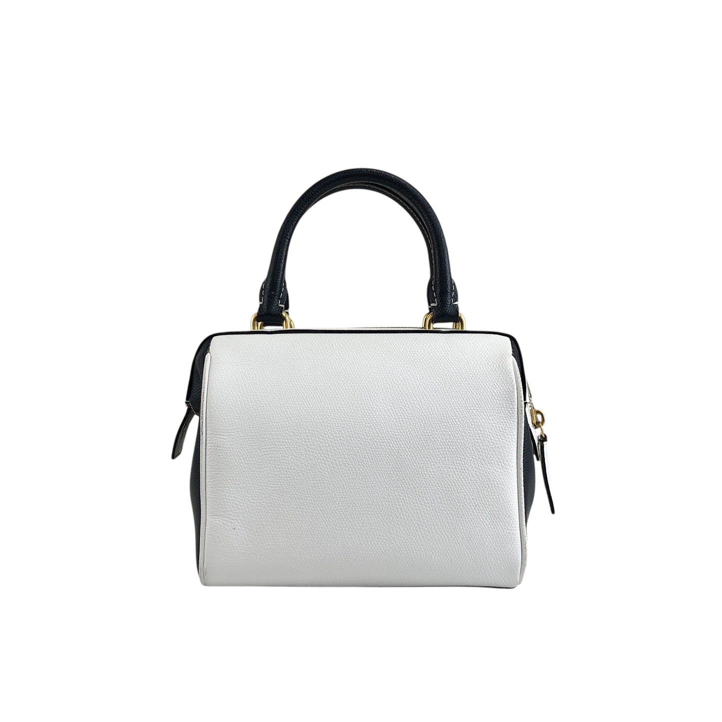 CELINE Two-way Small Boston bag Shoulder bag White×Navy Vintage gbtb54
