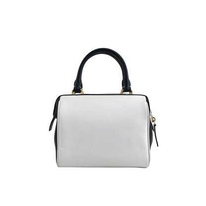CELINE Two-way Small Boston bag Shoulder bag White×Navy Vintage gbtb54