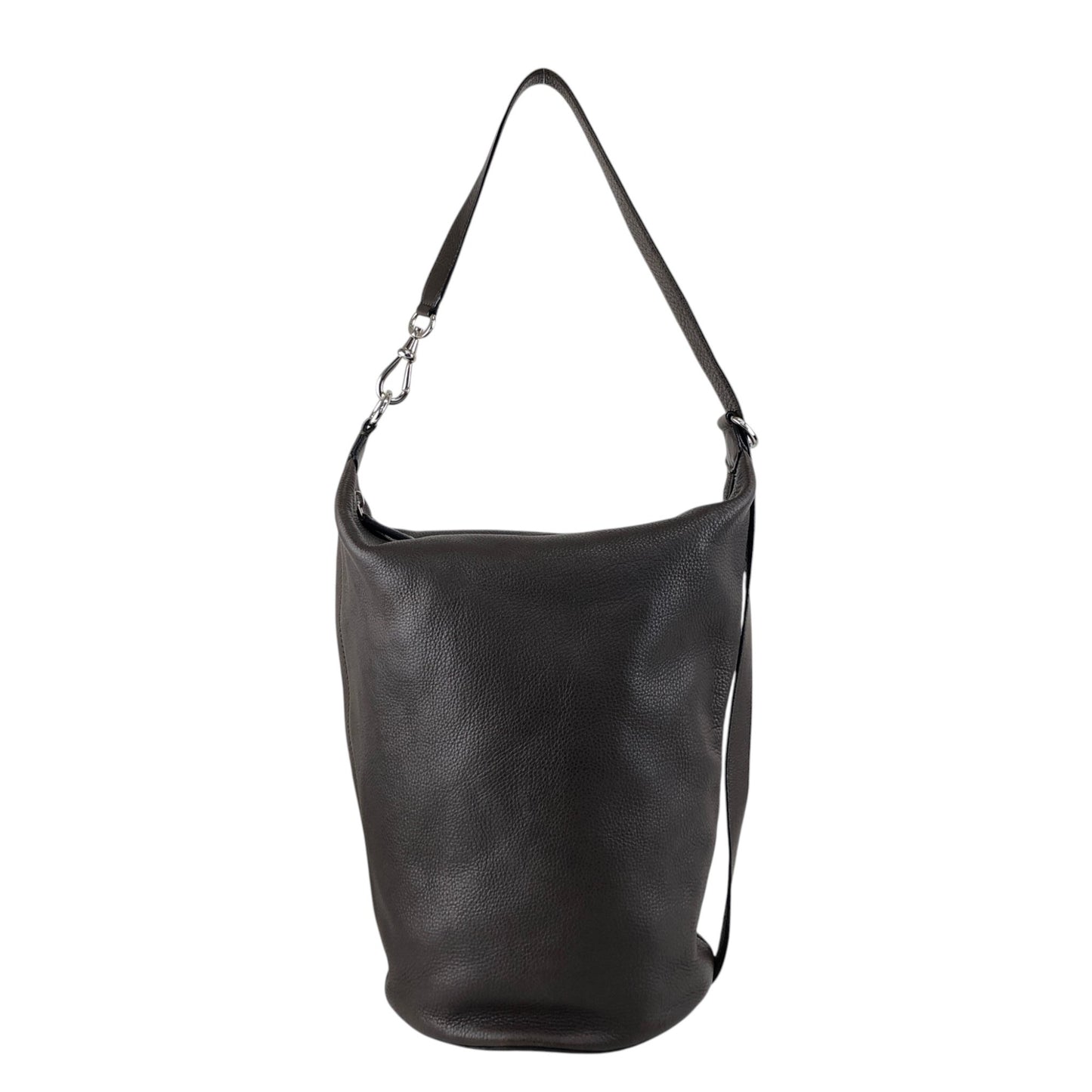 CELINE Blason Logo Embossed Shoulder bag Brown Vintage n78r2a
