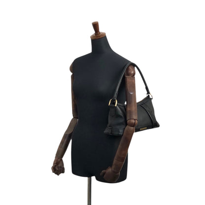 BURBERRY Logo Shoulder bag Black Vintage 7rnpei
