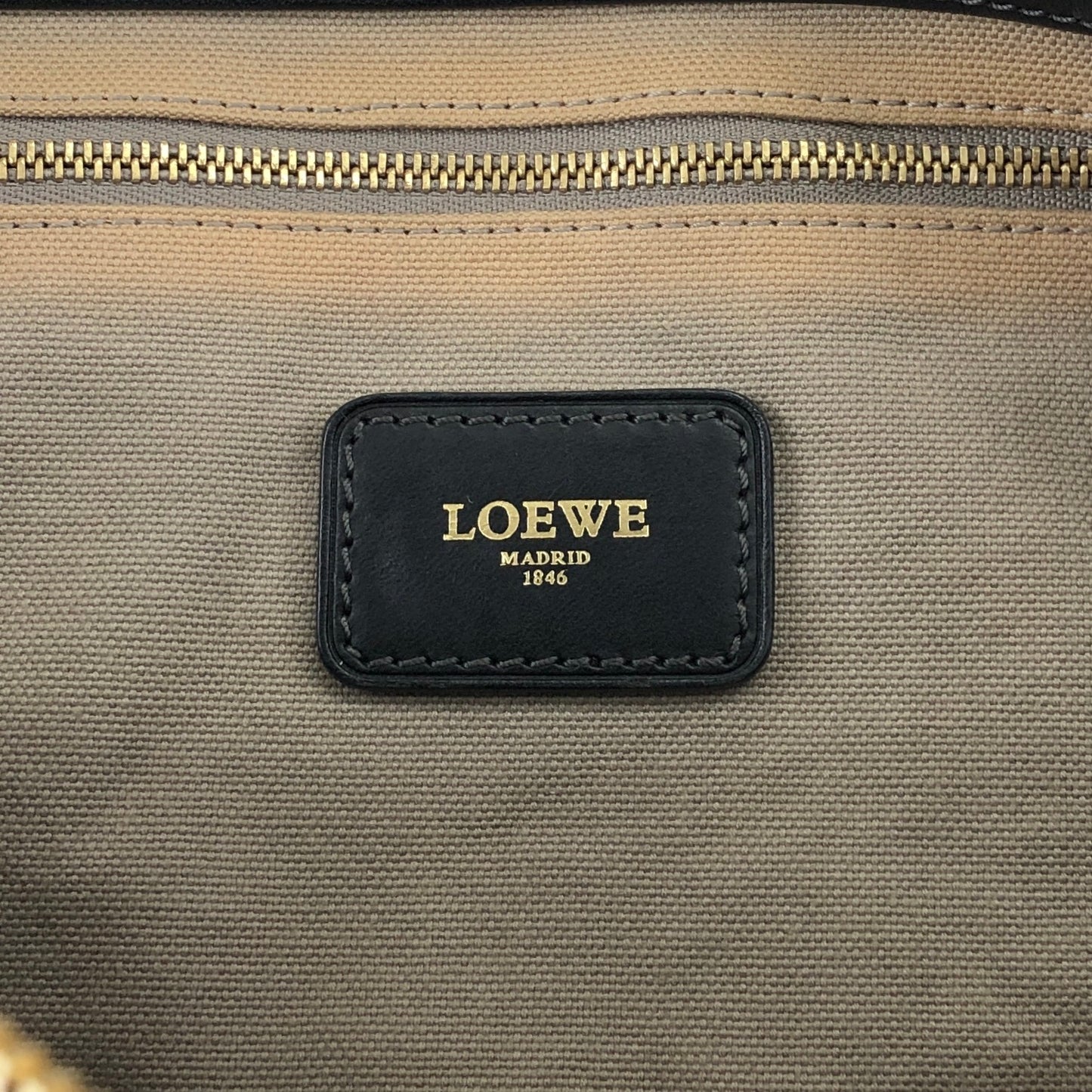 LOEWE Anagram Small Boston bag Handbag Gray Vintage hp67iy