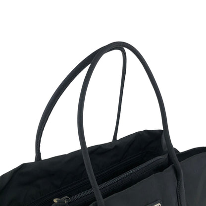 PRADA Tessuto Triangle Logo Handbag Totebag Black Vintage 6skxyh