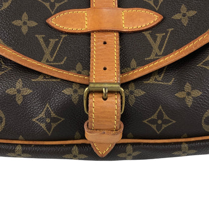 LOUIS VUITTON Monogram Shoulder bag Brown Vintage 27my8c