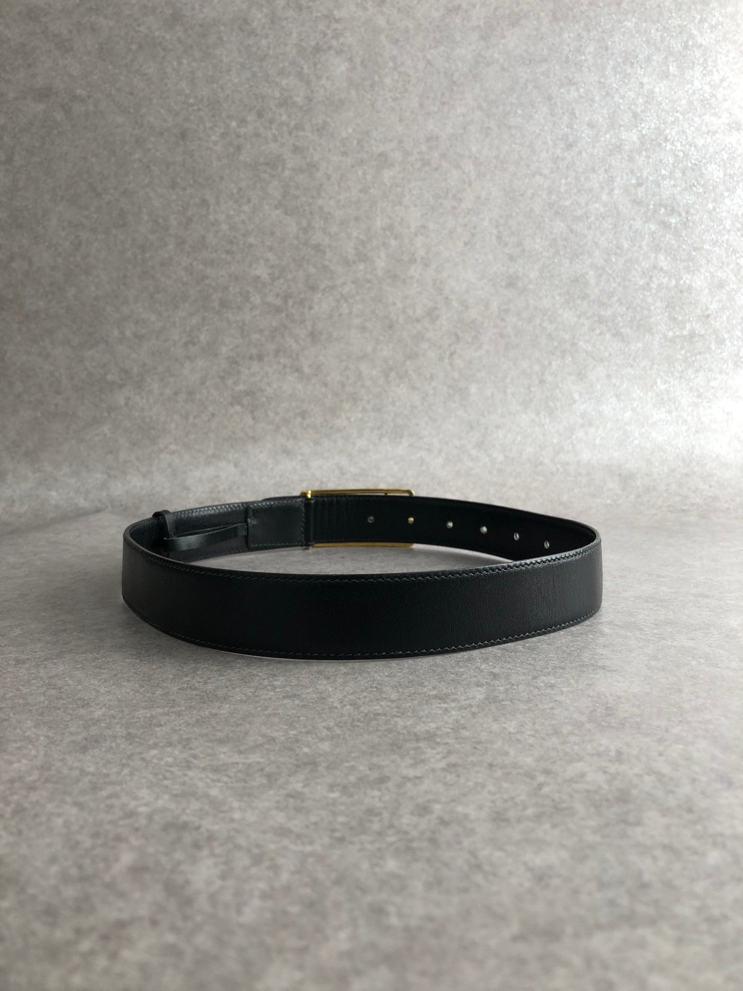 CELINE Horse Carriage Belt Black Vintage 4tryf3