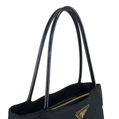 PRADA Tessuto Triangle Logo Totebag Black Vintage bsmm74