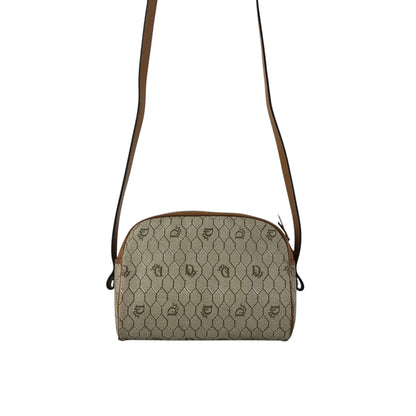Christian Dior Honeycomb Pattern Shoulder bag Beige Vintage 72arme