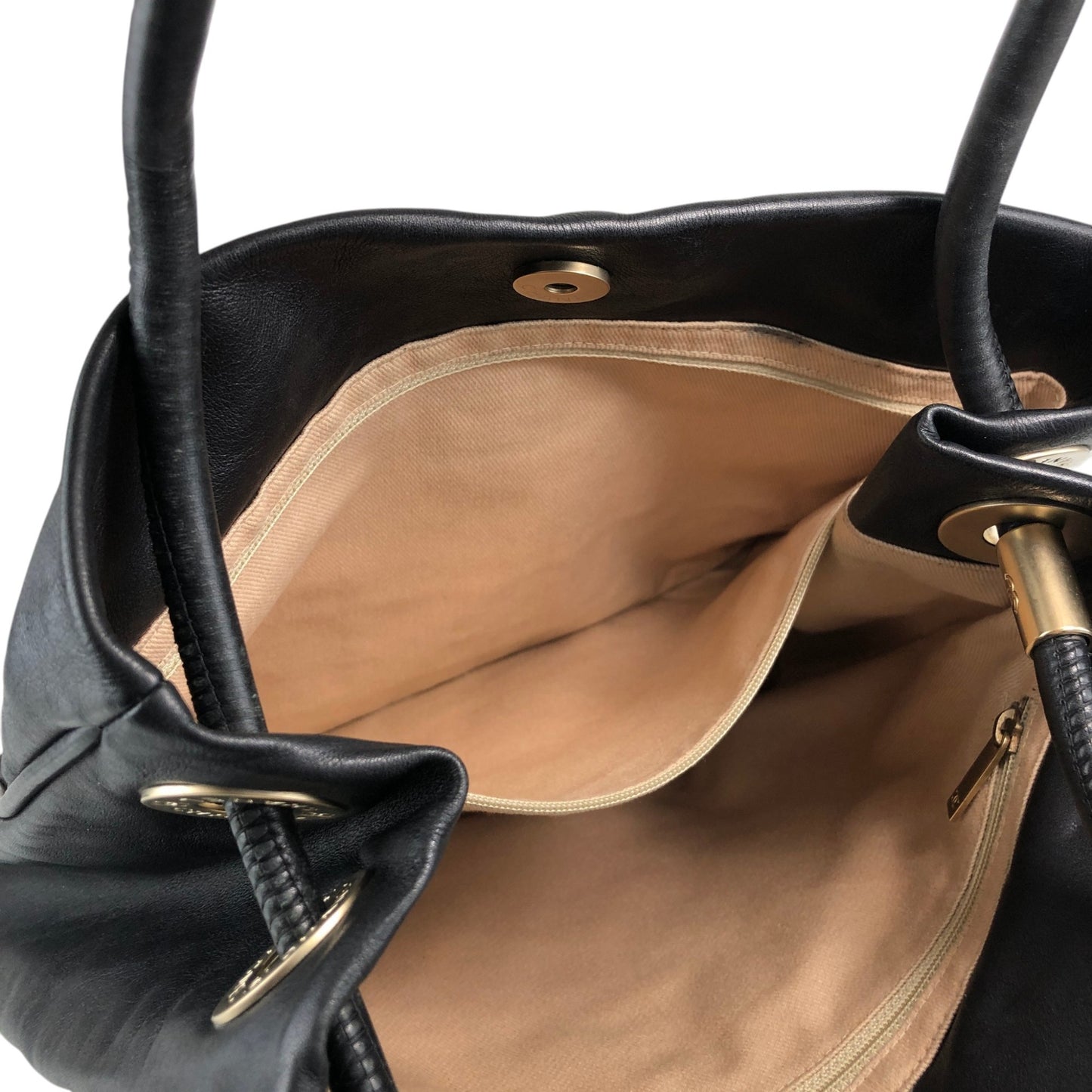 CHANEL Logo Totebag Black Vintage 3raaj5