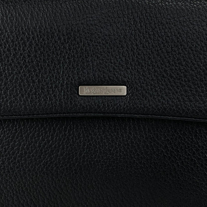 Yves Saint Laurent Logo Shoulder bag Black Vintage rpj32s