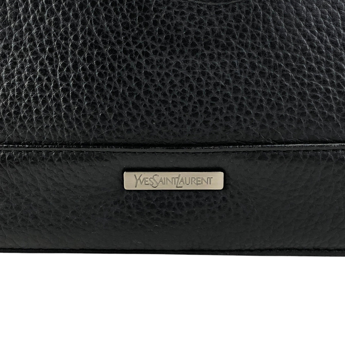 Yves Saint Laurent Logo Handbag Black Vintage zcepw5