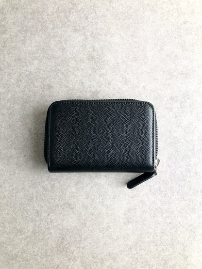 CHANEL Coco Mark Coin Purse Black Vintage e6jtzt