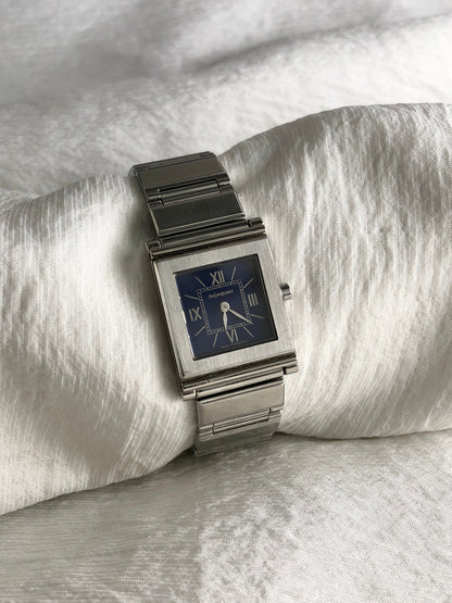 Yves Saint Laurent Logo Quartz Watch Silver Vintage c2rgcx