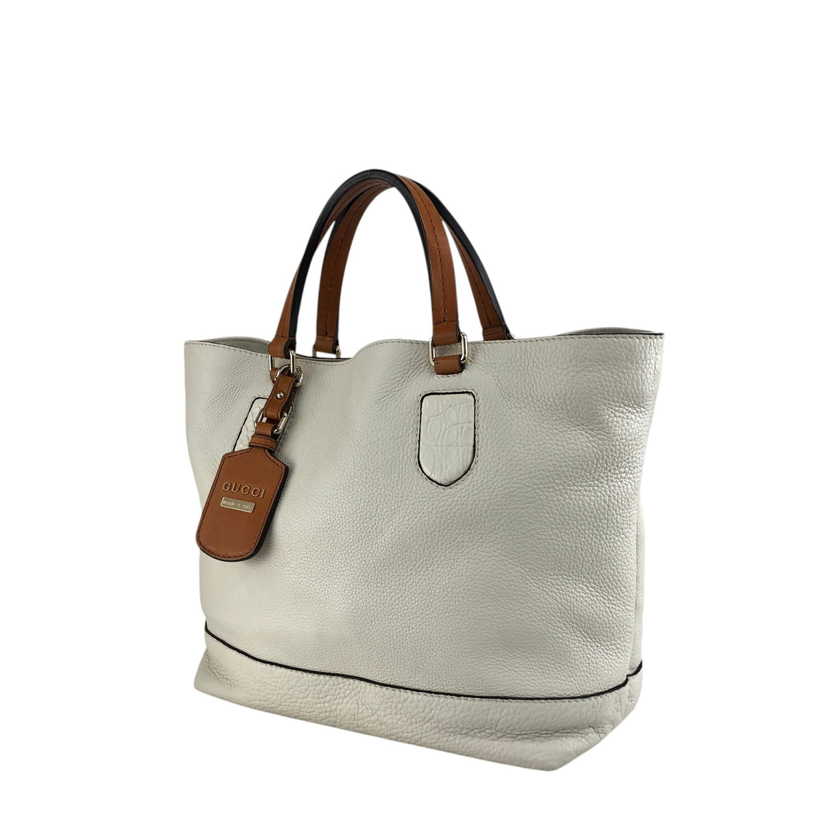 GUCCI Logo Totebag Ivory×Brown Vintage rc7r6c