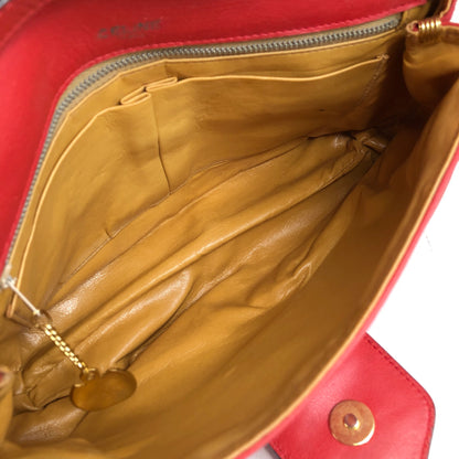 CELINE Blason Shoulder bag Red Vintage mv242g