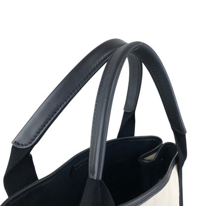 BALENCIAGA Handbag Totebag White×Black Vintage bpp756