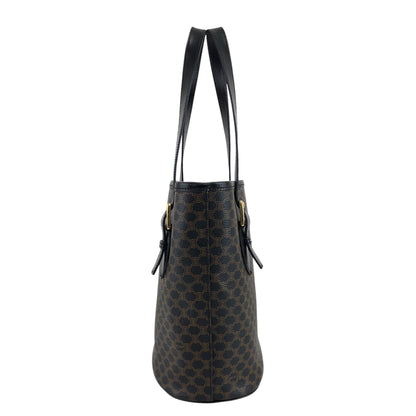 CELINE Macadam Handbag Shoulder bag Black Vintage 66gp7x