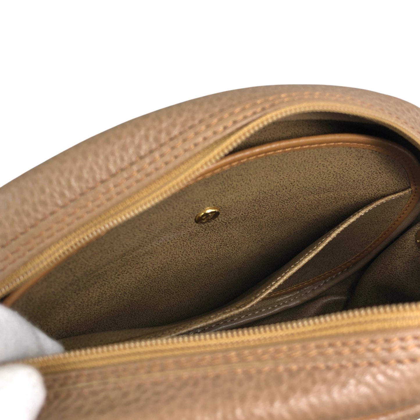 Christian Dior CD Logo Shoulder bag Brown Vintage 53vw5f
