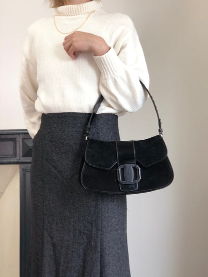 Salvatore Ferragamo Gancini Shoulder bag Black Vintage p6iss8