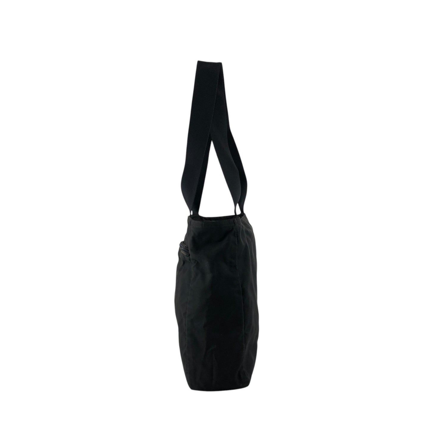 PRADA Tessuto Triangle Logo Totebag Black Vintage ztj777