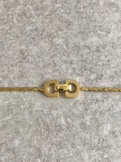 Christian Dior Necklace Gold Vintage  rzvwf6