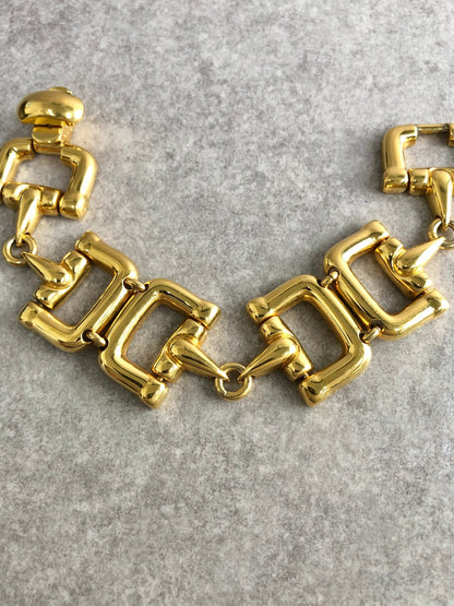 GUCCI Horse Bit Tom Ford Era Bracelet Gold Vintage xc7jci