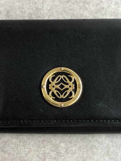 LOEWE Anagram Long Wallet Black Vintage e5x6uj