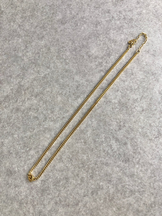 Christian Dior Logo Motif Necklace Gold Vintage t2hpp4