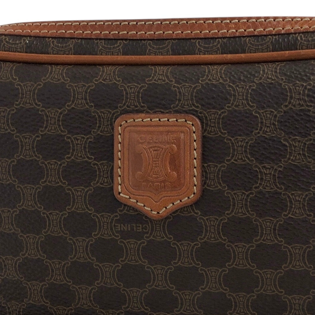 CELINE Macadam Blason Shoulder bag Brown Vintage m7s7jn